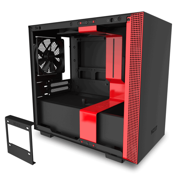NZXT H210 BLACK RED-1