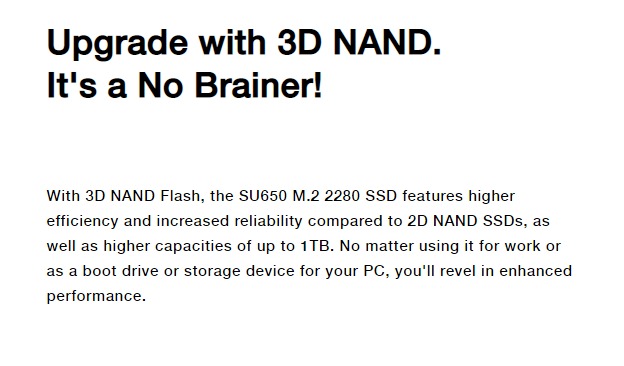 ADATA SU650 -overview