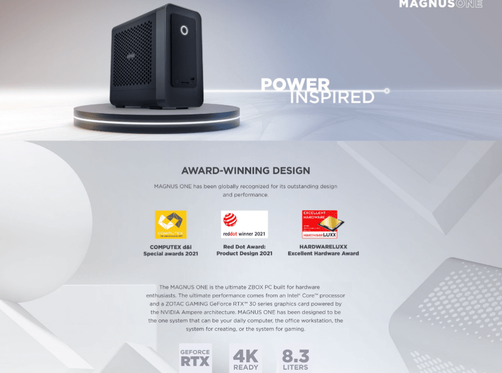 ZOTAC ZBOX MAGNUS ONE ECM73070C BAREBONE OVERVIEW
